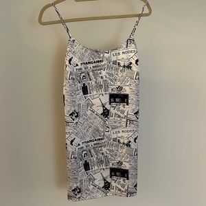Forever 21 newspaper print dress size small